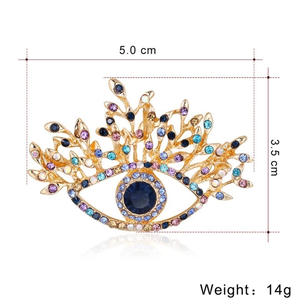 BLUE MULTI EVIL EYE CHARM BROOCH / PENDANTS NEW! - Picture 10 of 11